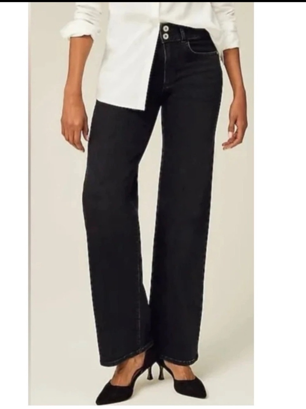 J. Jill Denim Black High Rise Full Leg Women's Jeans Black‎ Size 10 P Classic